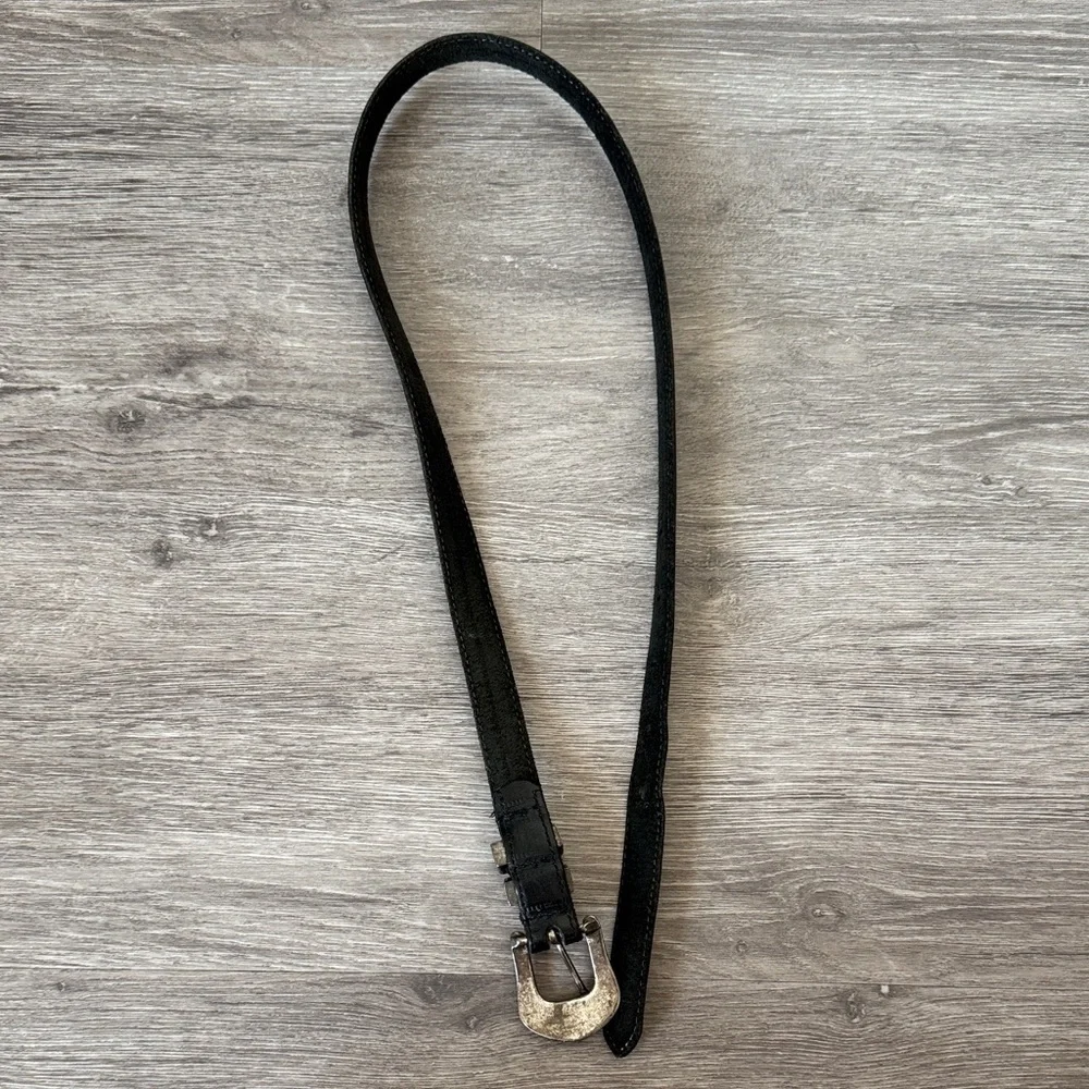 Guess Black Belt with Silver Accents